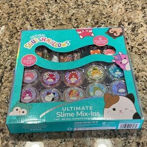 Squishmallows Ultimate Slime Mix-Ins Set with Rainbow Glitter Pots
